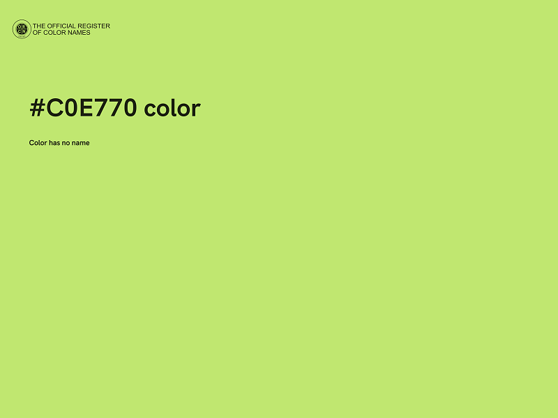 #C0E770 color image
