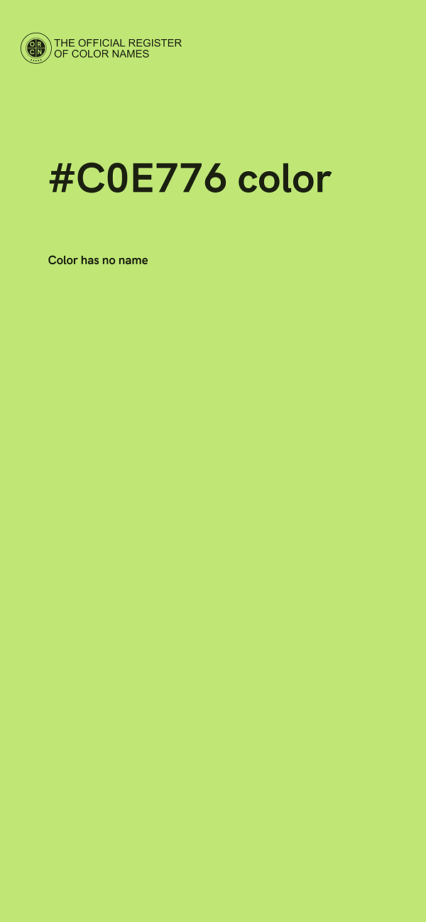 #C0E776 color image