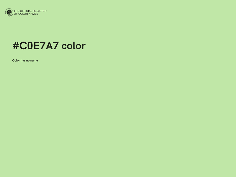 #C0E7A7 color image