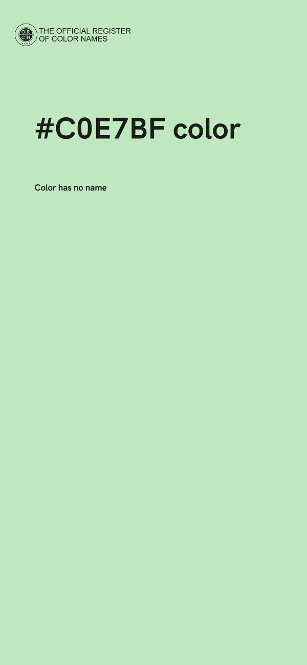 #C0E7BF color image