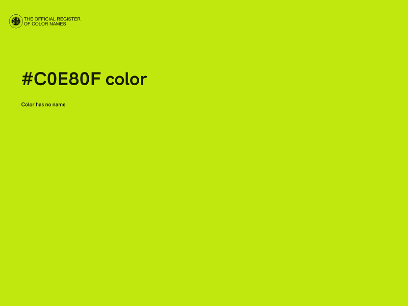 #C0E80F color image
