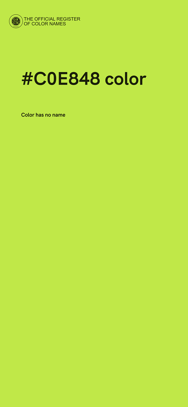 #C0E848 color image