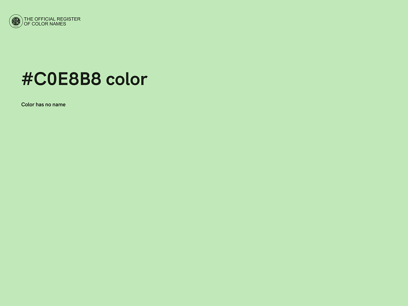 #C0E8B8 color image
