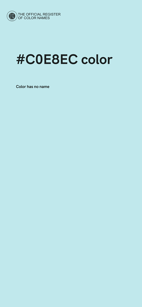 #C0E8EC color image