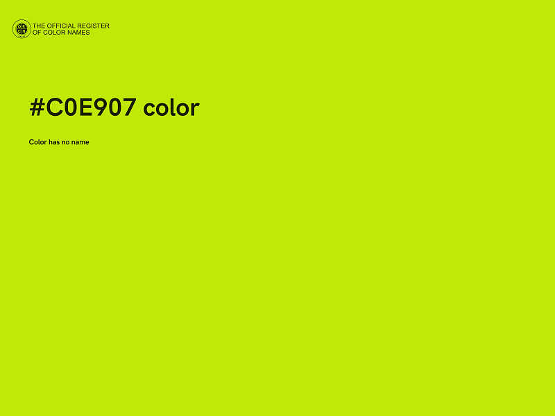 #C0E907 color image