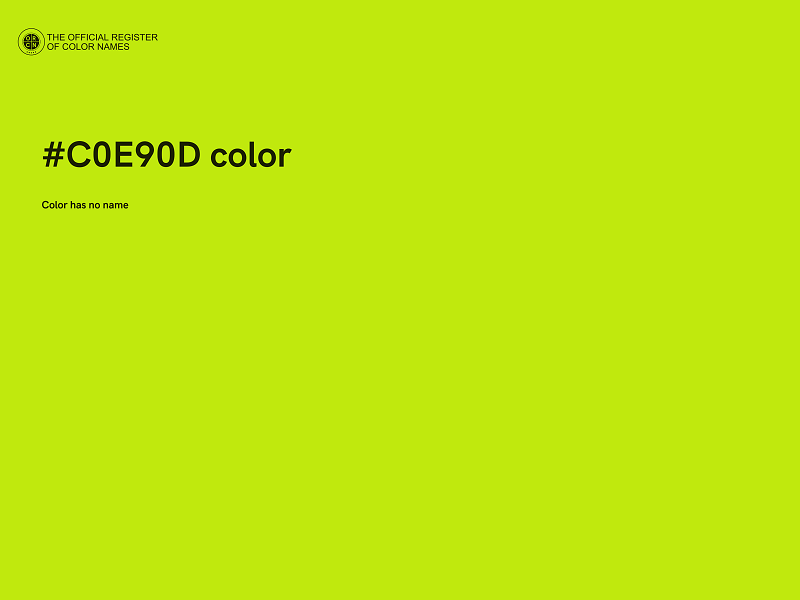 #C0E90D color image