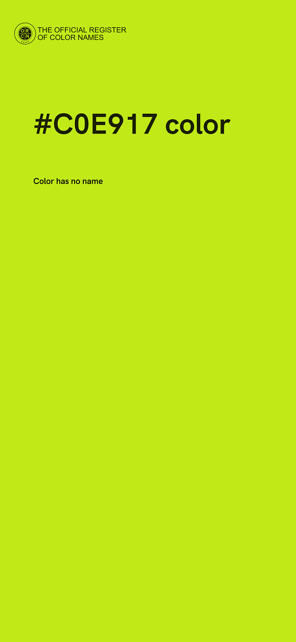 #C0E917 color image