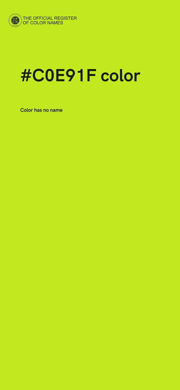 #C0E91F color image