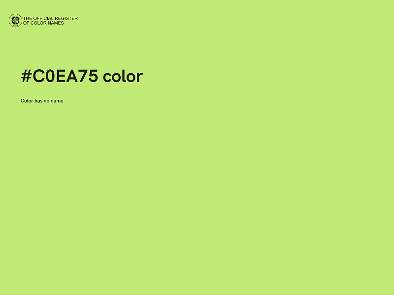 #C0EA75 color image