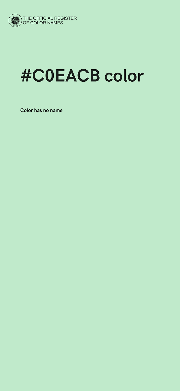 #C0EACB color image