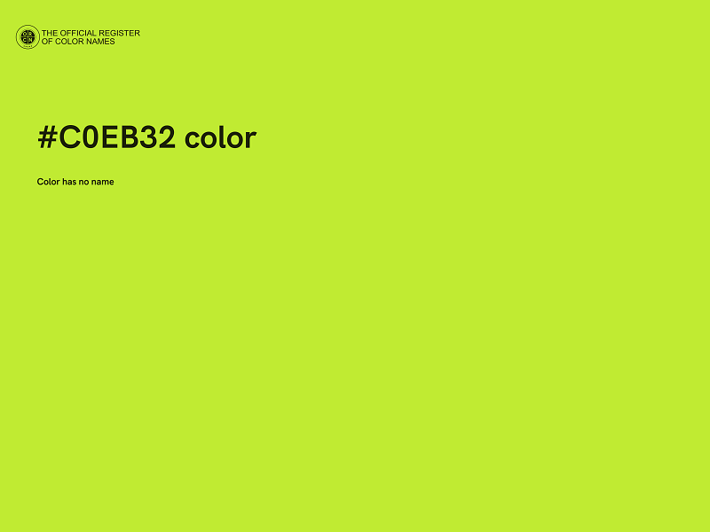 #C0EB32 color image