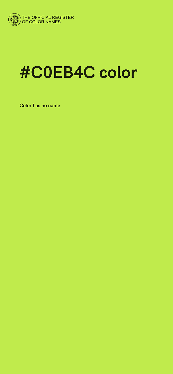 #C0EB4C color image