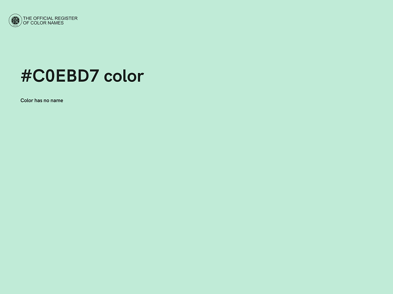 #C0EBD7 color image