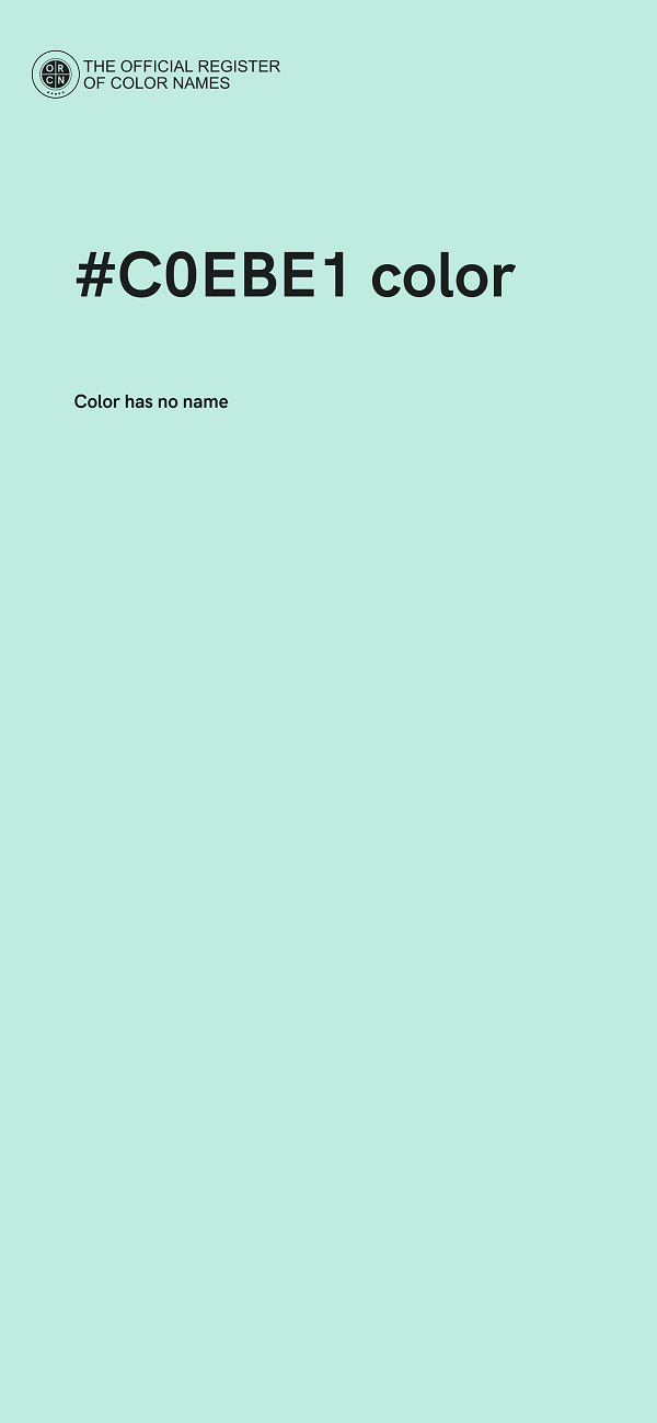 #C0EBE1 color image