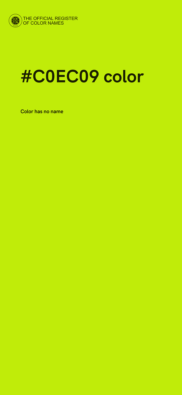 #C0EC09 color image