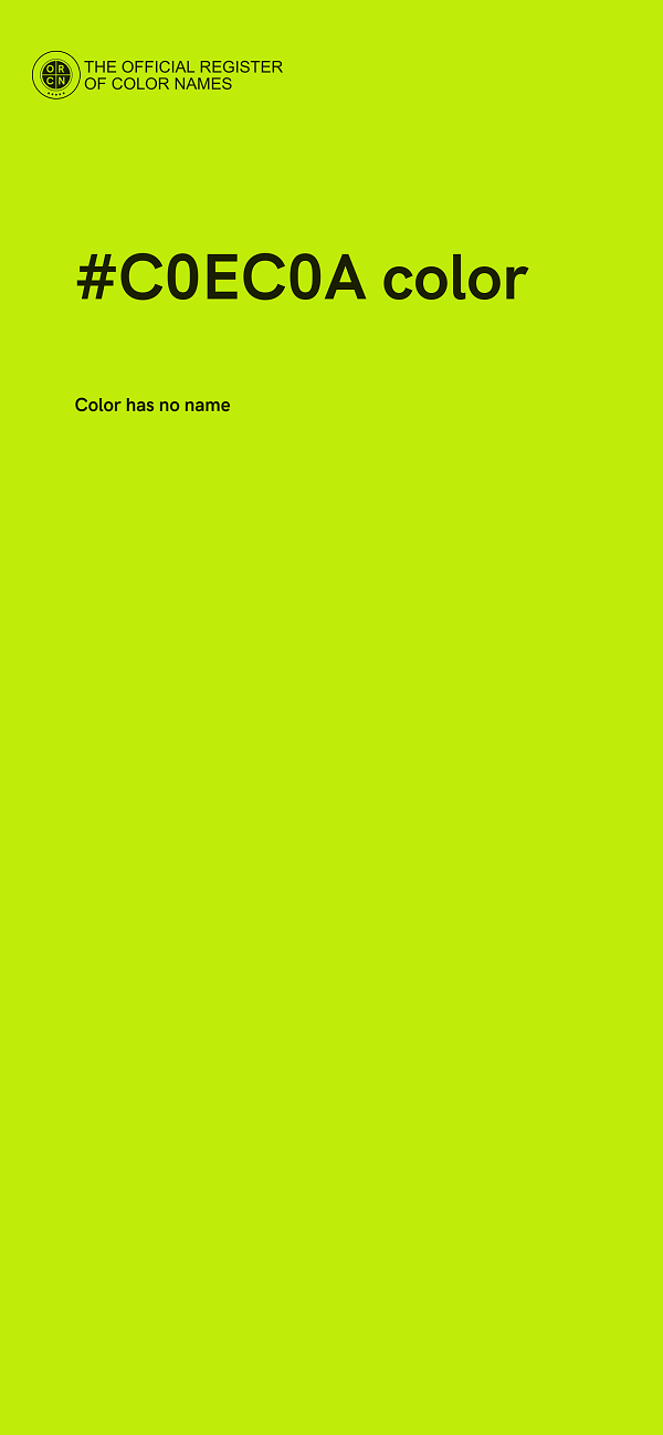#C0EC0A color image