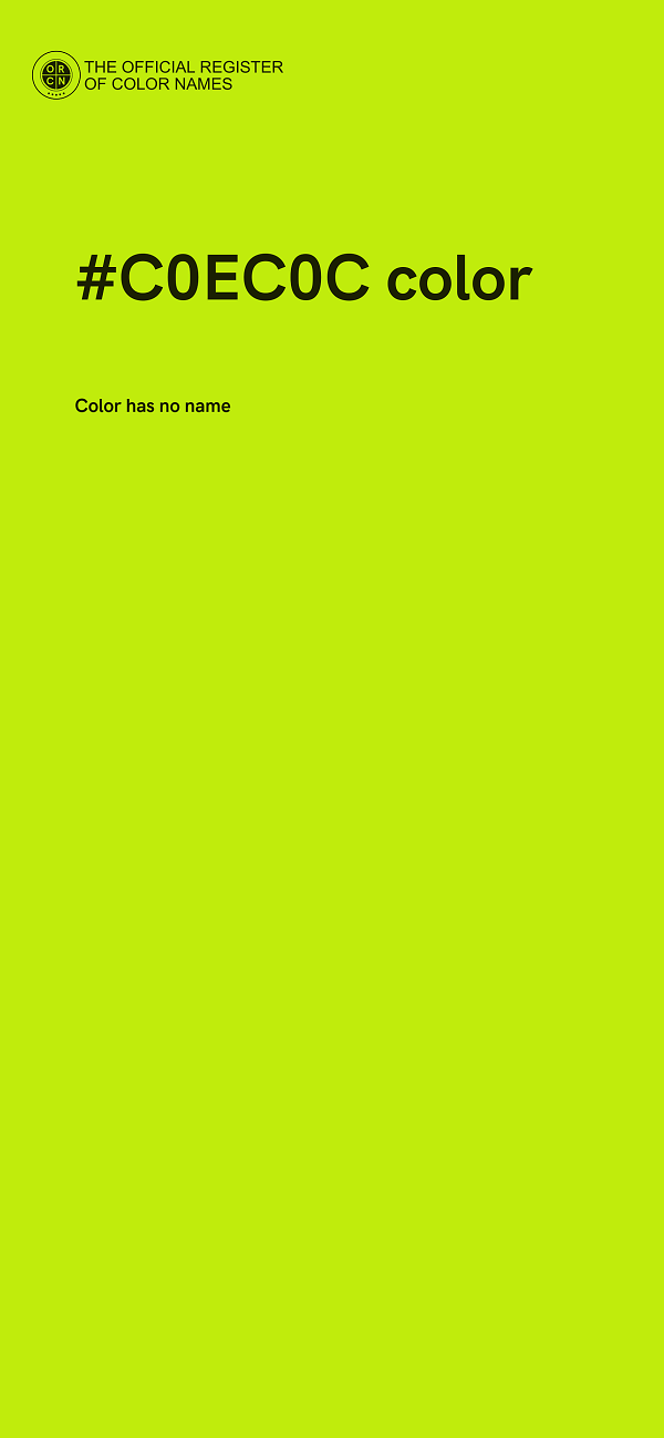 #C0EC0C color image