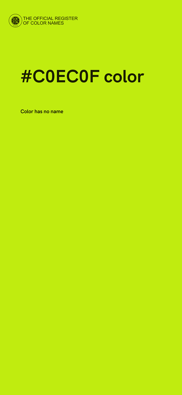 #C0EC0F color image