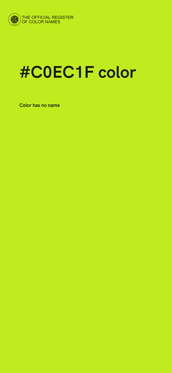 #C0EC1F color image