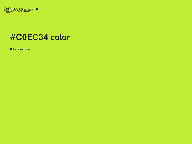 #C0EC34 color image