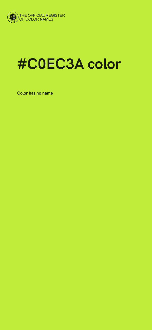 #C0EC3A color image