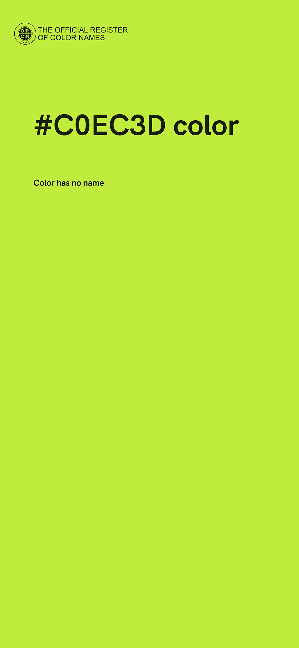 #C0EC3D color image