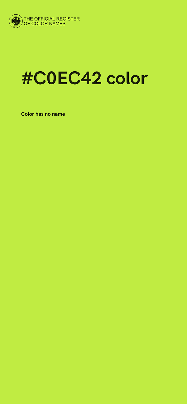 #C0EC42 color image