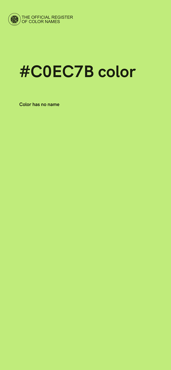 #C0EC7B color image