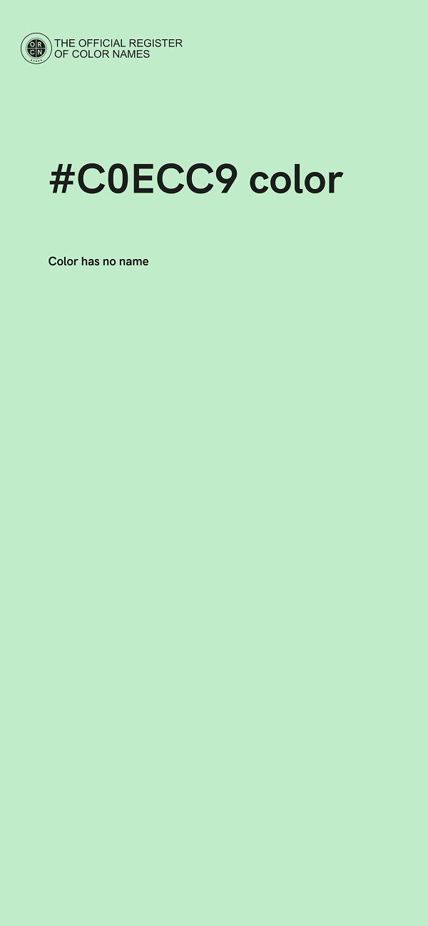 #C0ECC9 color image