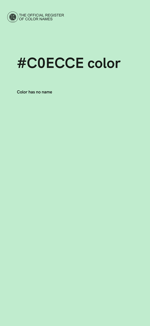 #C0ECCE color image