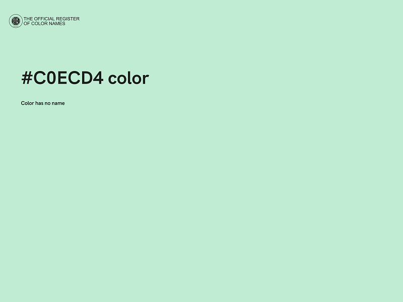 #C0ECD4 color image