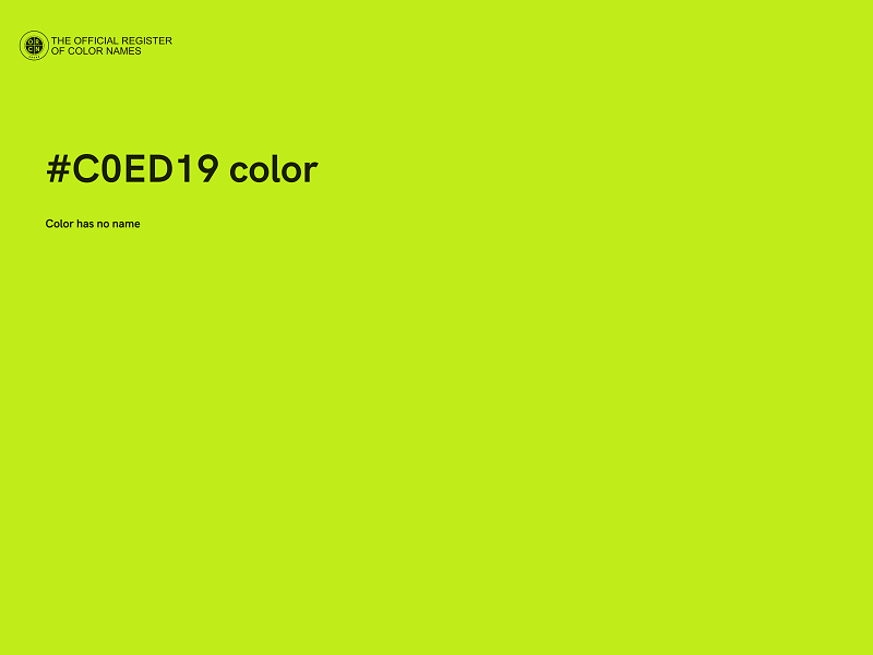 #C0ED19 color image
