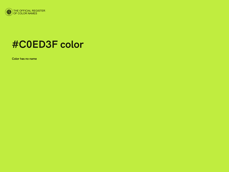 #C0ED3F color image