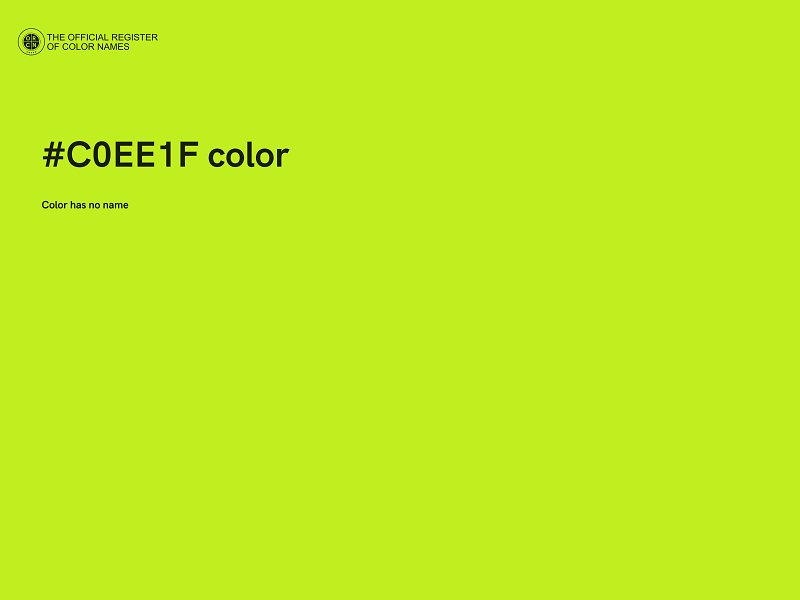 #C0EE1F color image