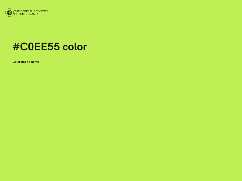#C0EE55 color image
