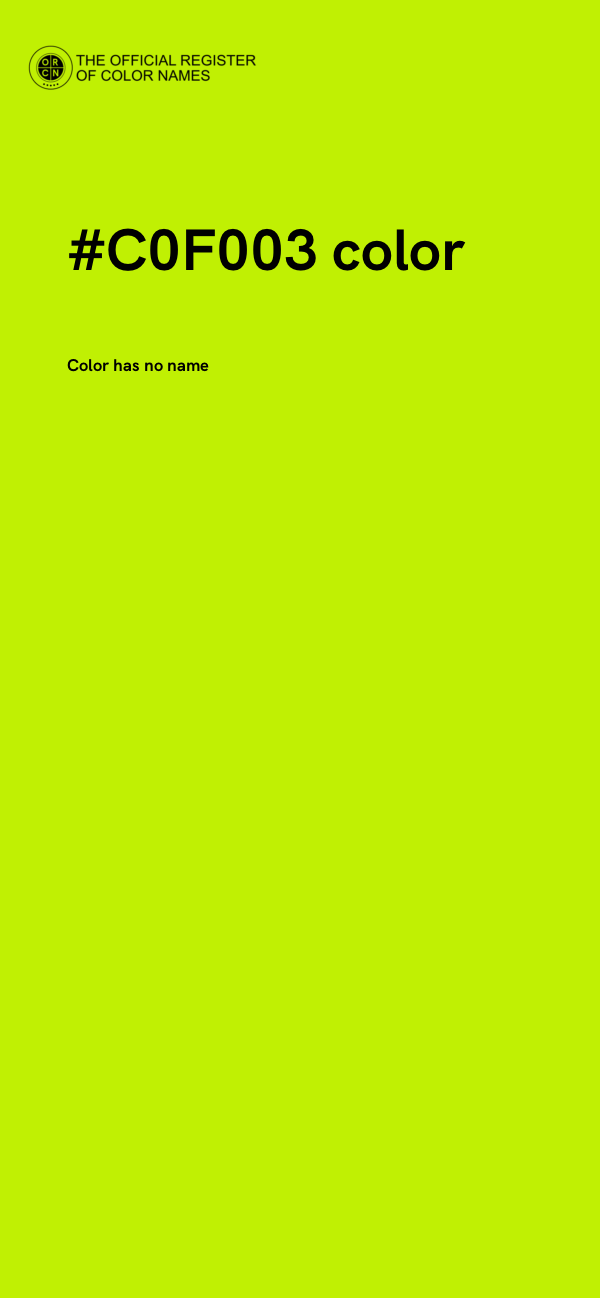 #C0F003 color image