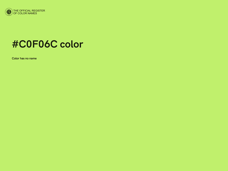 #C0F06C color image