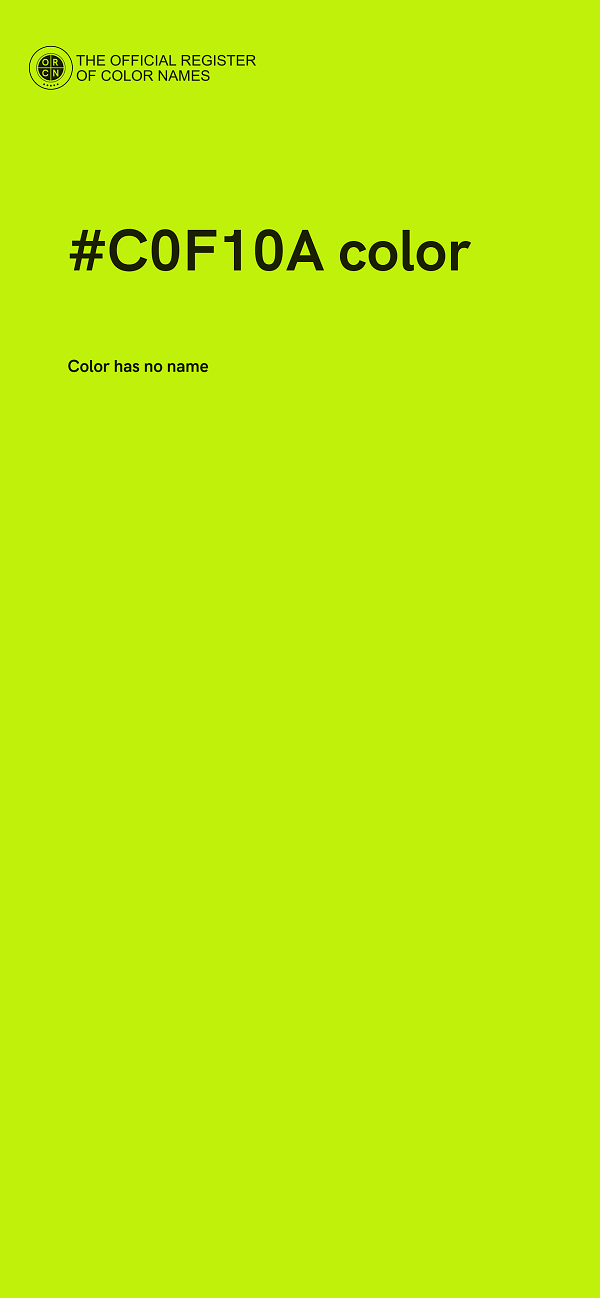 #C0F10A color image
