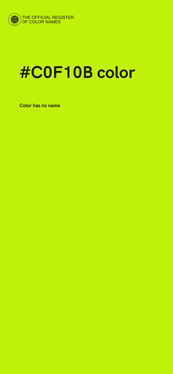 #C0F10B color image