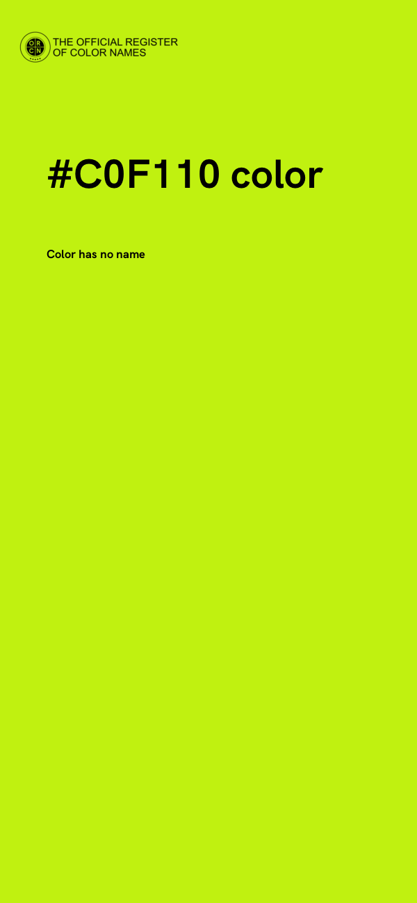 #C0F110 color image