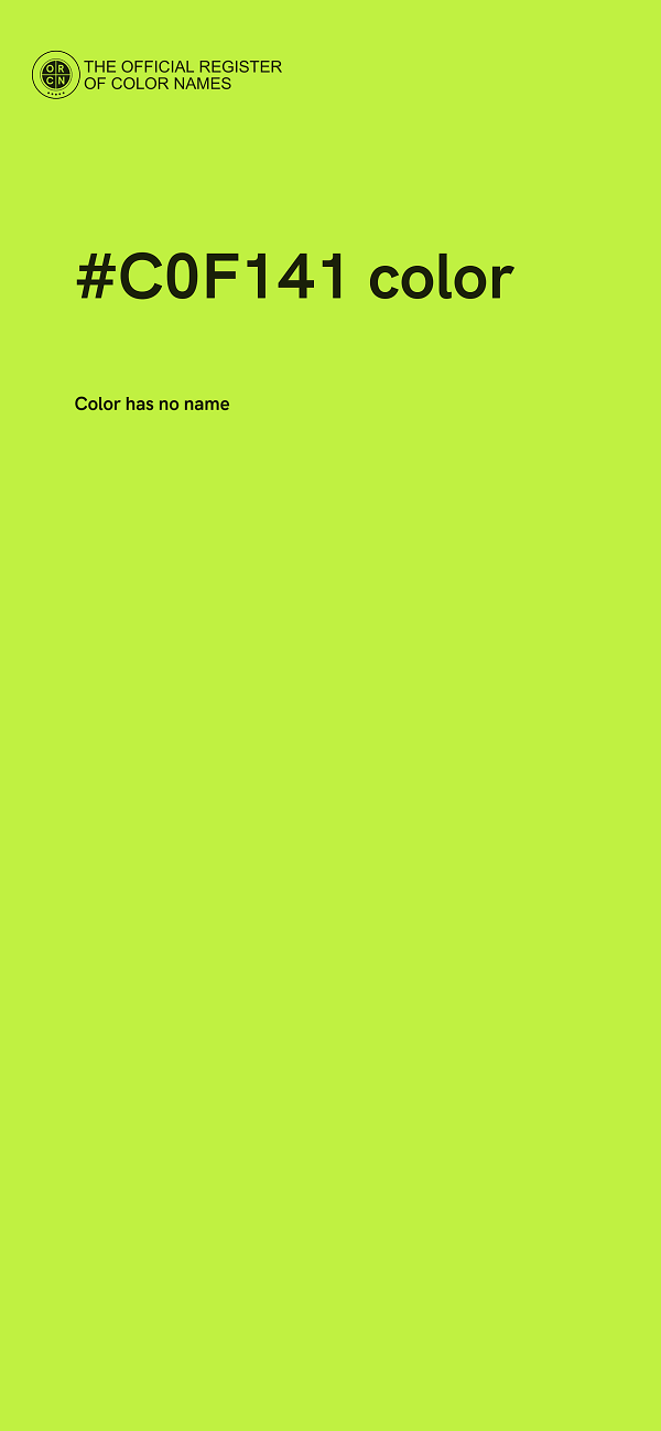 #C0F141 color image