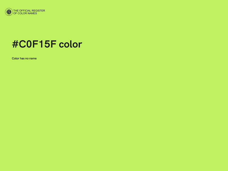 #C0F15F color image