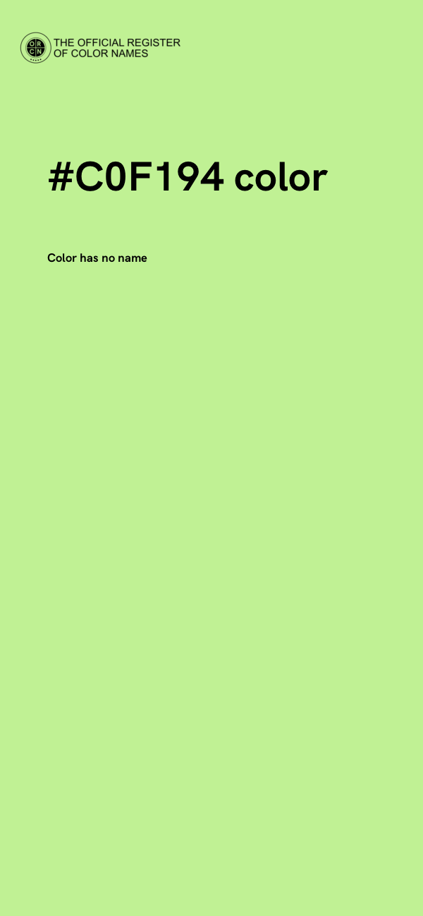 #C0F194 color image
