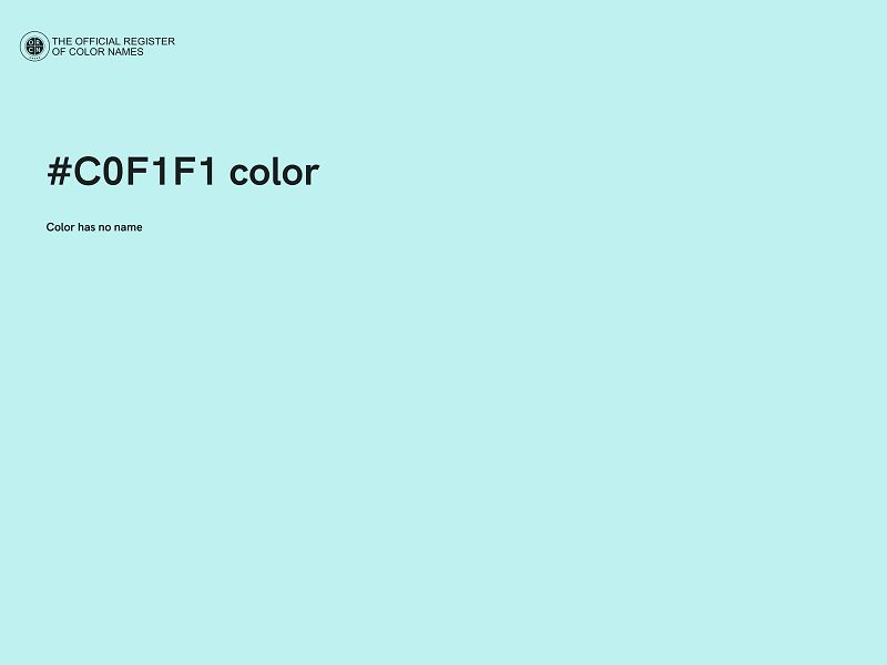 #C0F1F1 color image