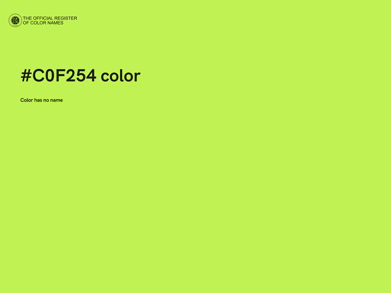#C0F254 color image