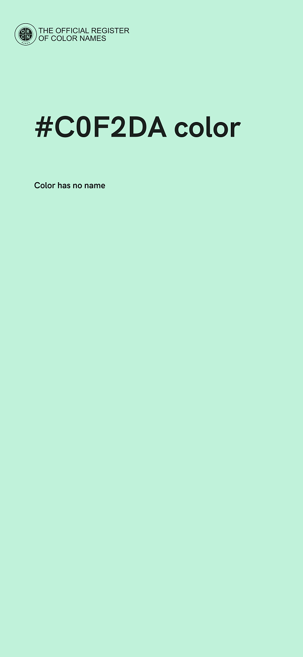 #C0F2DA color image