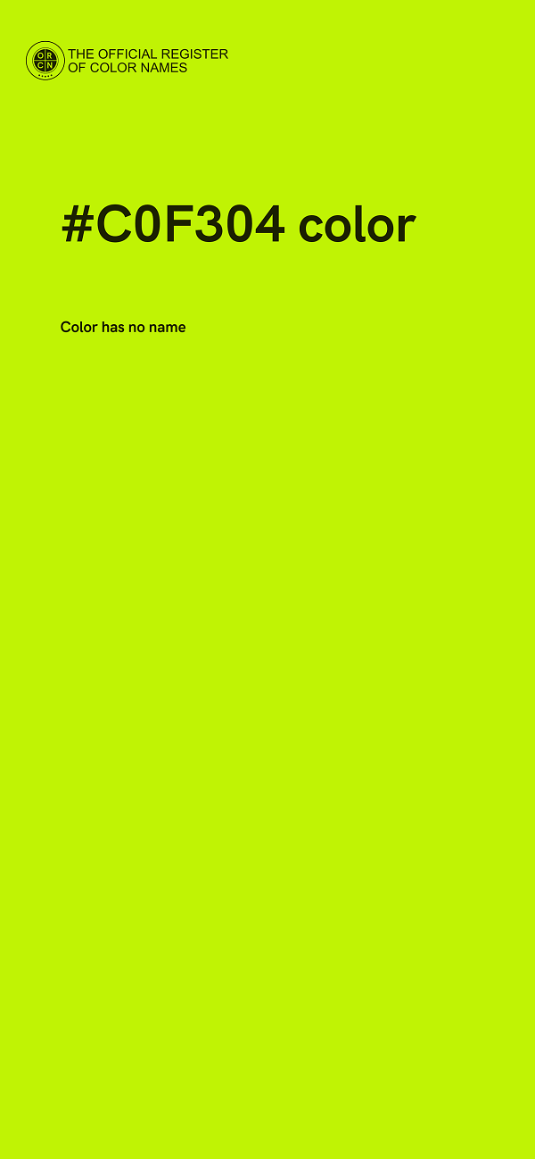 #C0F304 color image