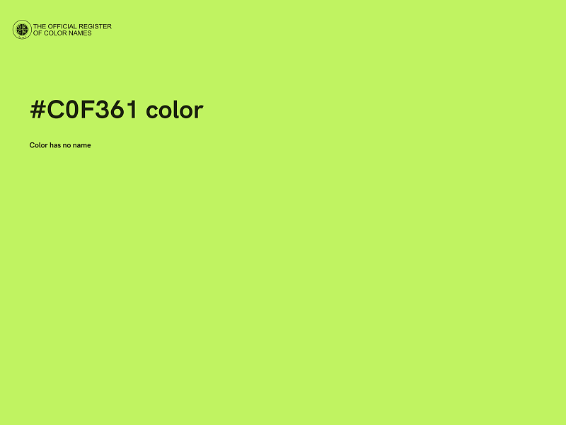 #C0F361 color image