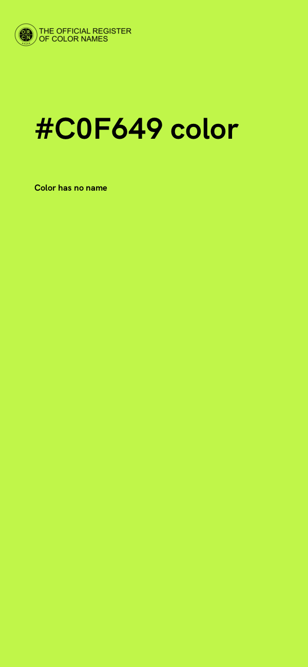#C0F649 color image
