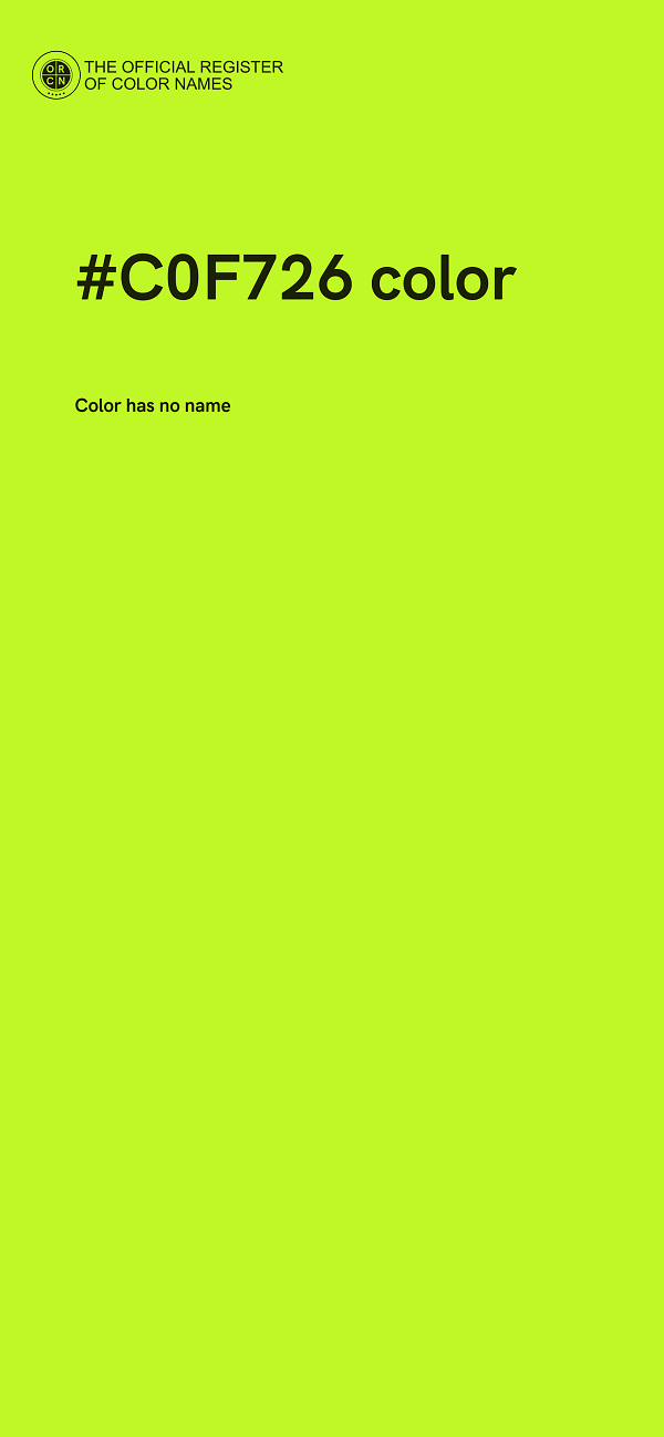 #C0F726 color image